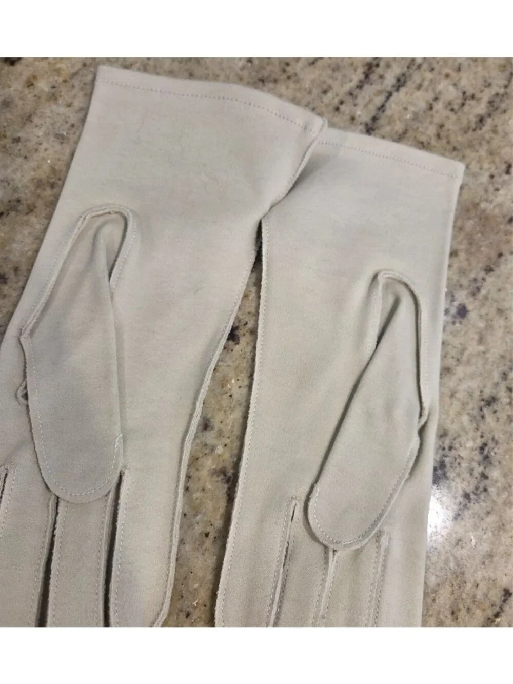 New! Vintage Women's Size S 6.5 Gray Beige Cotton Uniform Formal Gloves